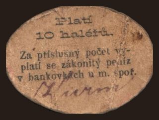Humpolec, 10 haléřů, 1914
