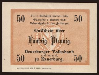 Neuerburg/ Neuerburger Volksbank, 50 Pfennig, 191?