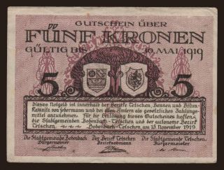 Teschen, 5 Kronen, 1919