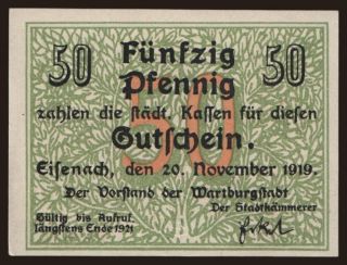 Eisenach, 50 Pfennig, 1919