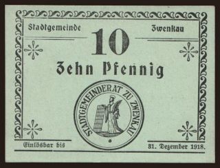 Zwenkau, 10 Pfennig, 1918