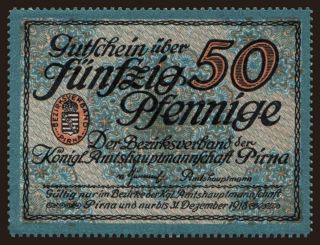 Pirna, 50 Pfennig, 1918