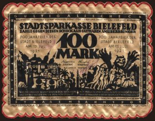 Bielefeld/ Stadt, 100 Mark, 1921