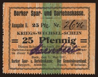 Bork, 25 Pfennig, 1917
