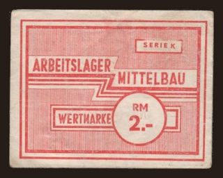 Mittelbau, 2 Reichsmark, 1944