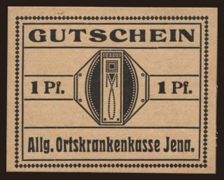 Jena/ Allgemeine Ortskrankenkasse, 1 Pfennig, 1921