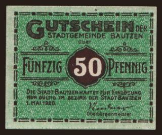 Beutzen, 50 Pfennig, 1920