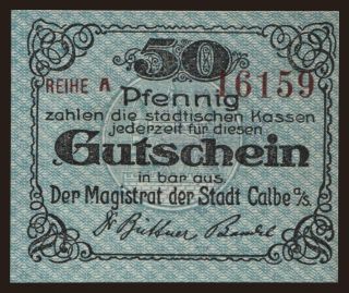Calbe, 50 Pfennig, 1919