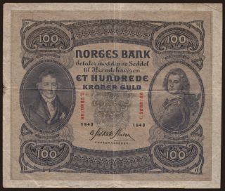 100 kroner, 1943