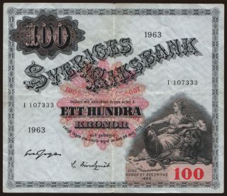 100 kronor, 1963