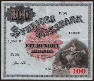 100 kronor, 1958