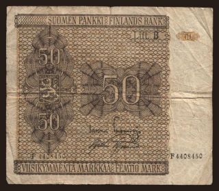 50 markkaa, 1945, Litt.B