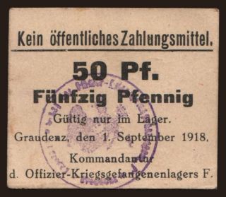 Graudenz, 50 Pfennig, 1918