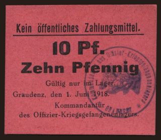 Graudenz, 10 Pfennig, 1918