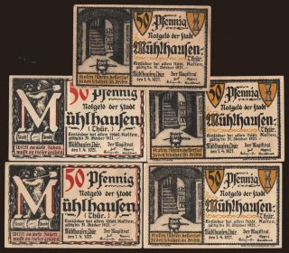 Mühlhausen, 5x 50 Pfennig, 1921