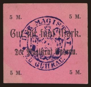 Guhrau/ Magistrat, 5 Mark, 1914