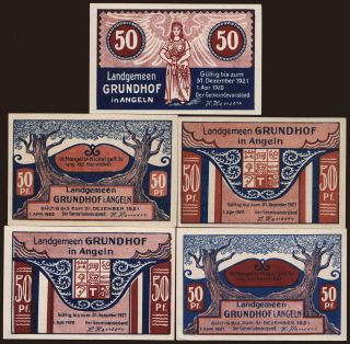 Grundhof, 5x 50 Pfennig, 1921