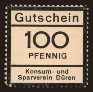 Düren/ Konsum- und Sparverein, 100 Pfennig, 1916