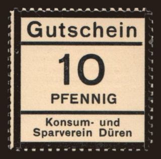 Düren/ Konsum- und Sparverein, 10 Pfennig, 1916