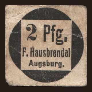 Augsburg/ Fritz Hausbrendel, 1 Pfennig, 1920