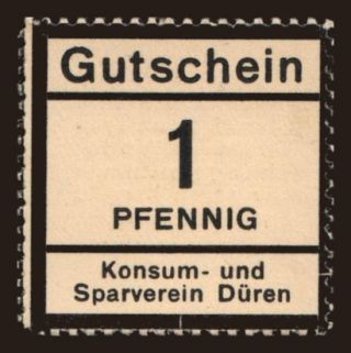 Düren/ Konsum- und Sparverein, 1 Pfennig, 1916