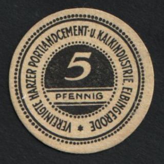 Elbingerode/ Vereinigte Harzer Portlandzement- u. Kalkindustrie, 5 Pfennig, 1920