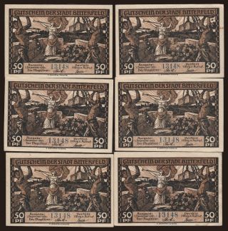 Bitterfeld, 6x 50 Pfennig, 1921