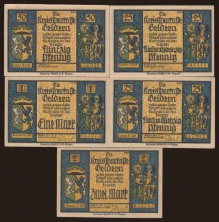 Geldern, 25 Pfennig - 2 Mark, 1922