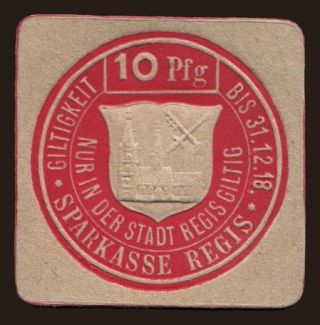 Regis, 10 Pfennig, 1917