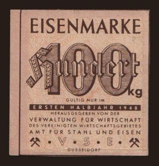 Eisenmarke, 100 Kg, 1948