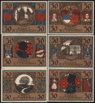 Ettenheim, 6x 50 Pfennig, 1922