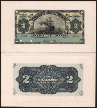 Banco del Ecuador, 2 sucres, 1901