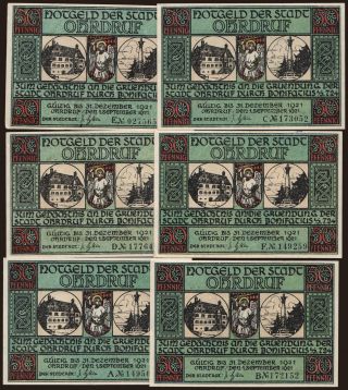 Ohrdruf, 6x 50 Pfennig, 1921