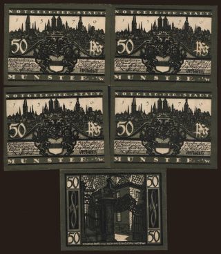 Münster, 5x 50 Pfennig, 1921