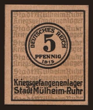 Mülheim-Ruhr, 5 Pfennig, 1916