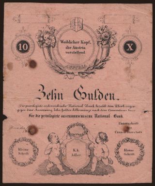 10 Gulden, 1841, formular