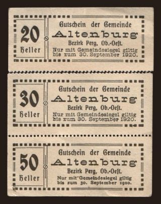 Altenburg, 20, 30, 50 Heller, 1920