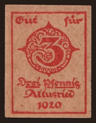 Altusried, 3 Pfennig, 1920