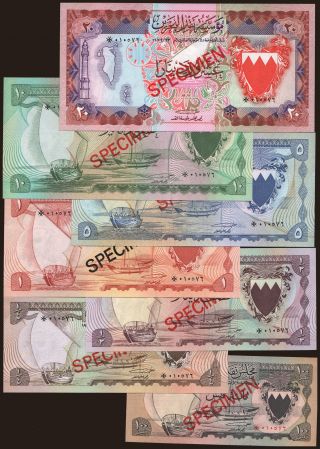 100 fils - 20 dinars, 1964 - 1973, SPECIMEN