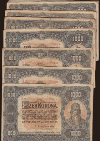 1000 korona, 1920, 24x, B01-B24
