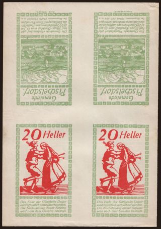 Pischelsdorf, 4x 20 Heller, 1920