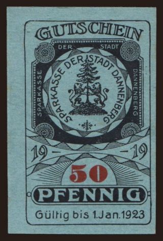 Dannenberg, 50 Pfennig, 1919