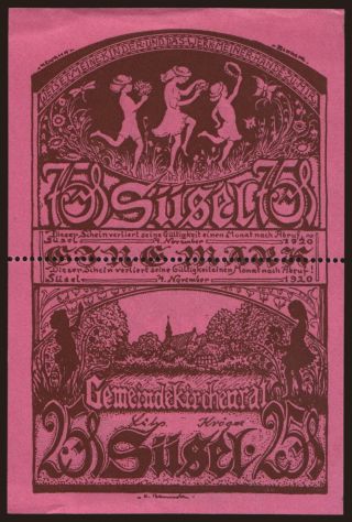 Süsel/ Gemeindekirchenrat, 1 Mark, 1920