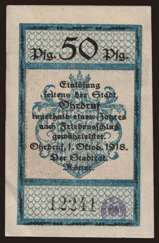 Ohrdruf, 50 Pfennig, 1918