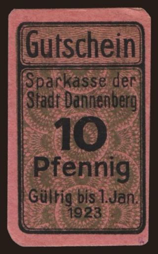 Dannenberg, 10 Pfennig, 1923