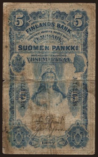 5 markkaa, 1897
