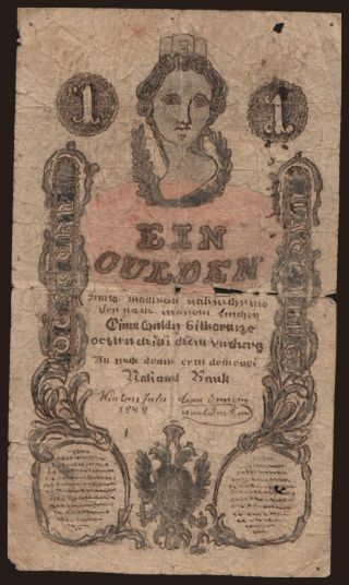 1 Gulden, 1858, falsum