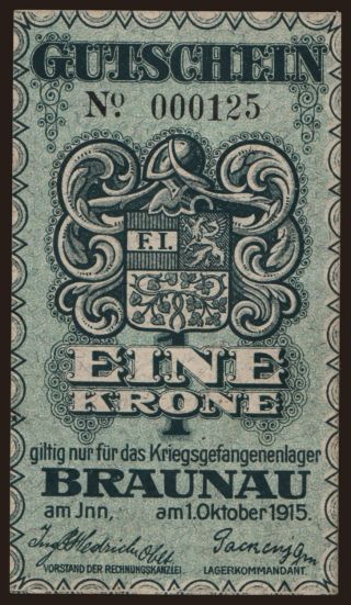 Braunau, 1 Krone, 1915