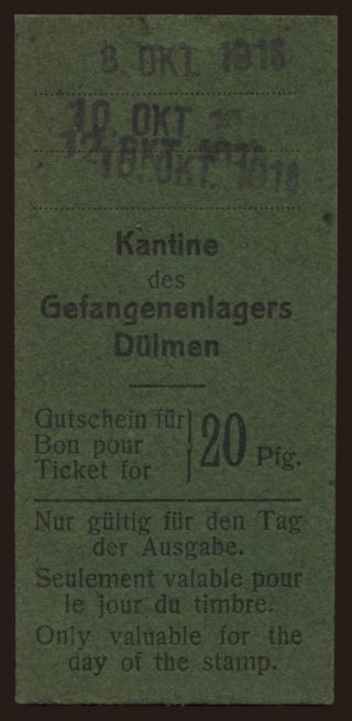 Dülmen, 20 Pfennig, 1918
