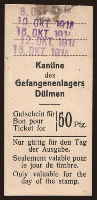 Dülmen, 50 Pfennig, 1918